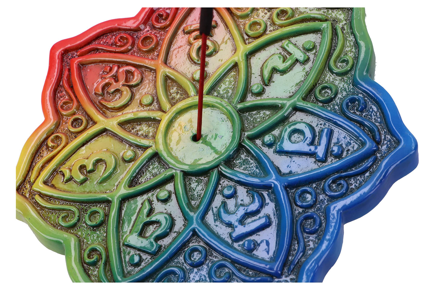 Rainbow Meditation Incense Burner Set of Four 12cm 4