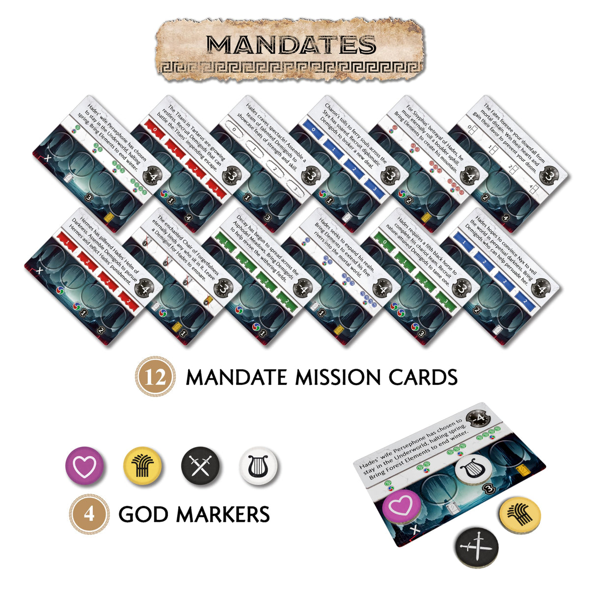 Monsters and Mandates Pantheum Expansion Board Game by Archwood 3