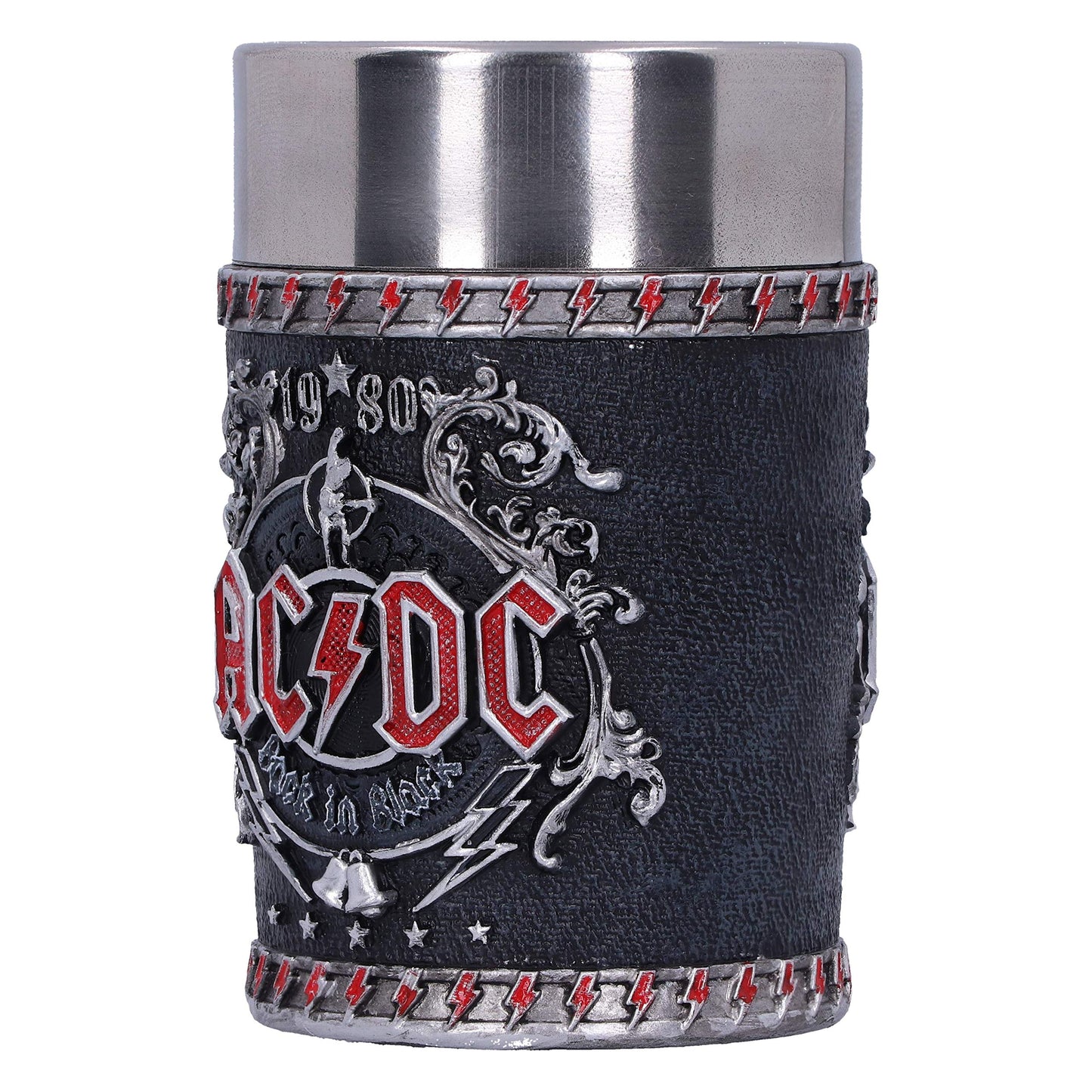 ACDC Back in Black Shot Glass 8.5cm Officially Licensed 3