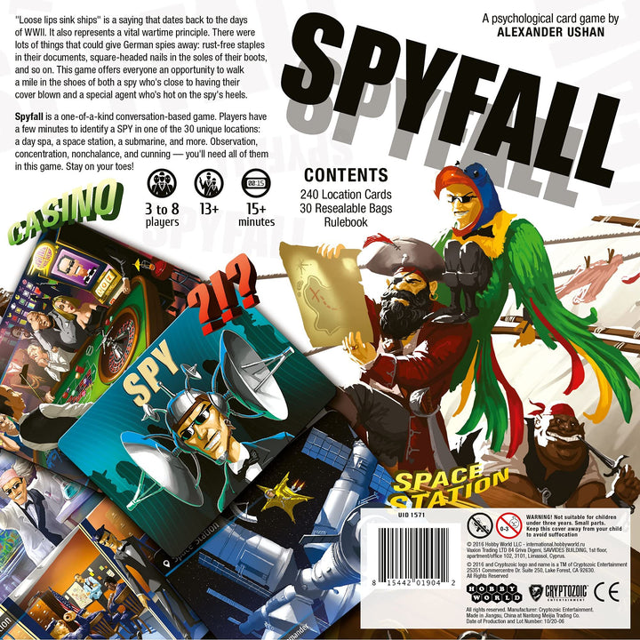 Cryptozoic Entertainment Spyfall Card