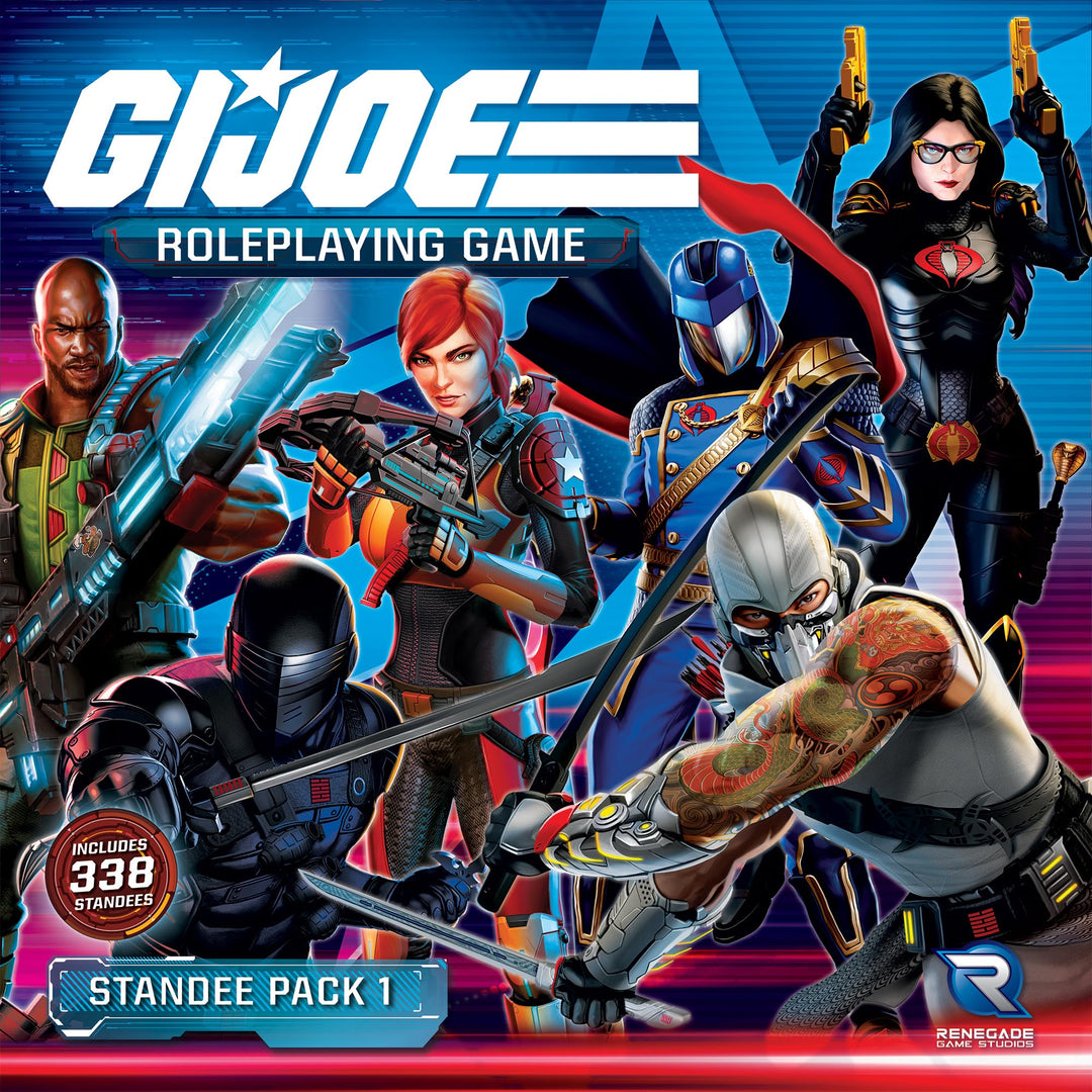 Renegade Game Studios: G.I. Joe Roleplaying Game - Standee Pack #1 - Accessory Pack for Base RPG Game, Includes 338 Standees & 35 Bases, Full Color