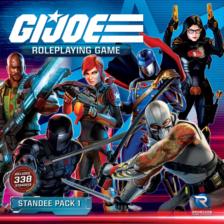 Renegade Game Studios: G.I. Joe Roleplaying Game - Standee Pack #1 - Accessory Pack for Base RPG Game, Includes 338 Standees & 35 Bases, Full Color