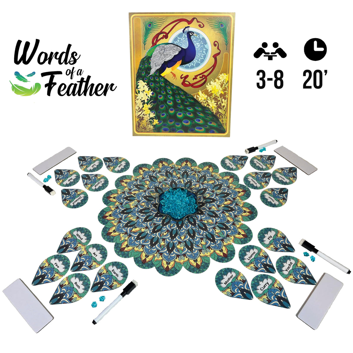 Words of A Feather: The Stunning Party Game for 3-8 Players | Connect Words and Clues in This Casual Card Game That's Perfect for Your Next Family Game Night! 2