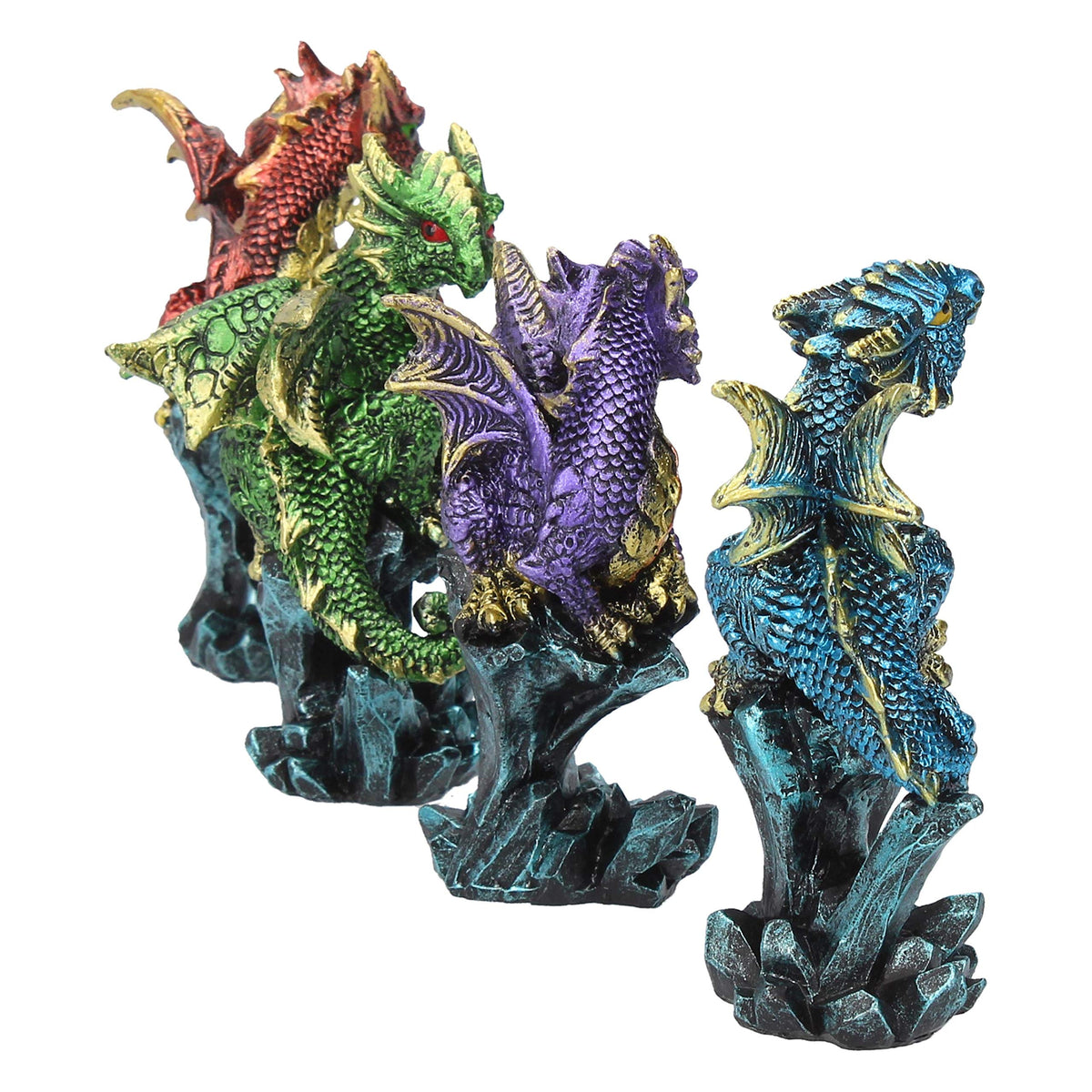 Dragonling Brood Set of 4 Dragon Figurines 6