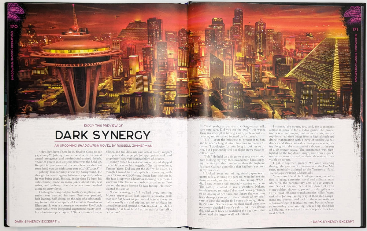 Catalyst Game Labs Shadowrun Smooth Operations Core Face Rulebook for Shadowrun Sixth World RPG - Enhance Social Play with New Mechanics Augmentationsn Adept Powers and Character Qualities 2