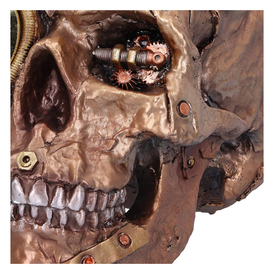 Bronze Scrapped Skull Steampunk Scrap Skeleton Figurine 19cm