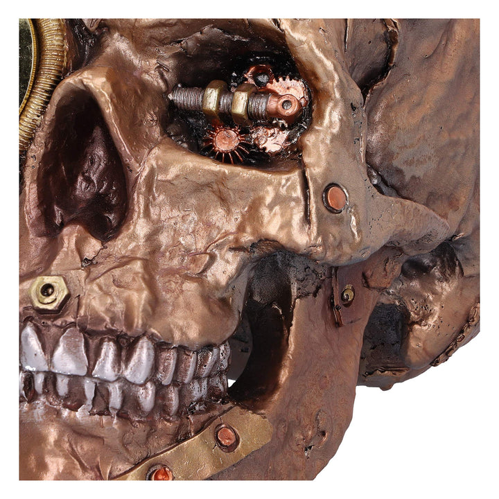 Bronze Scrapped Skull Steampunk Scrap Skeleton Figurine 19cm