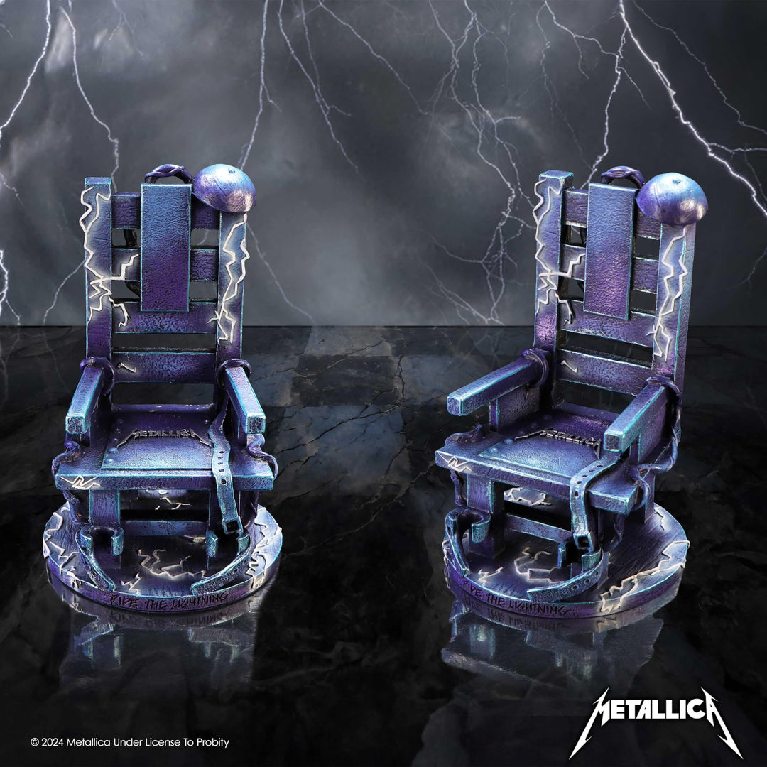 Metallica Ride the Lightning Blue Chair Ornament 15cm Officially Licensed