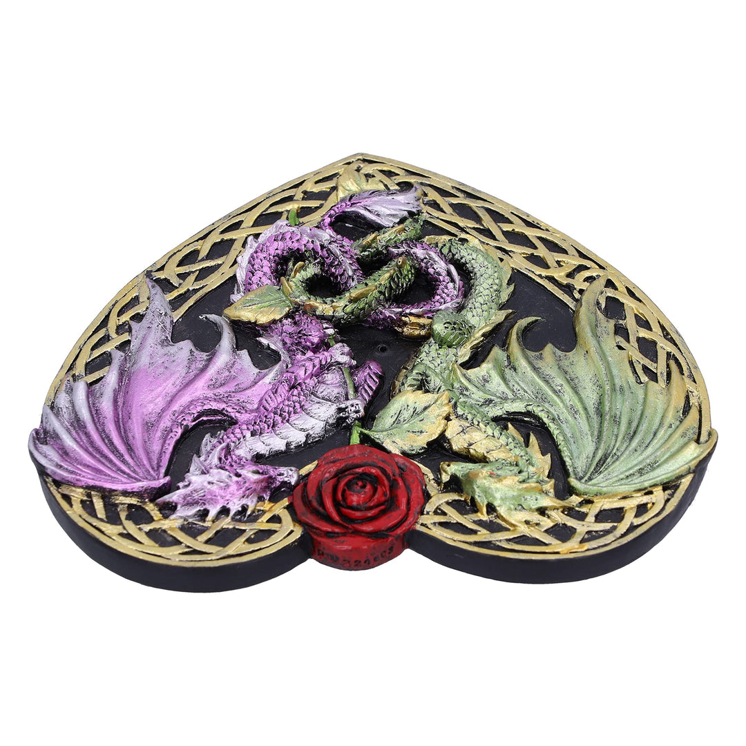 Dragon Love Heart Incense Burner 14cm