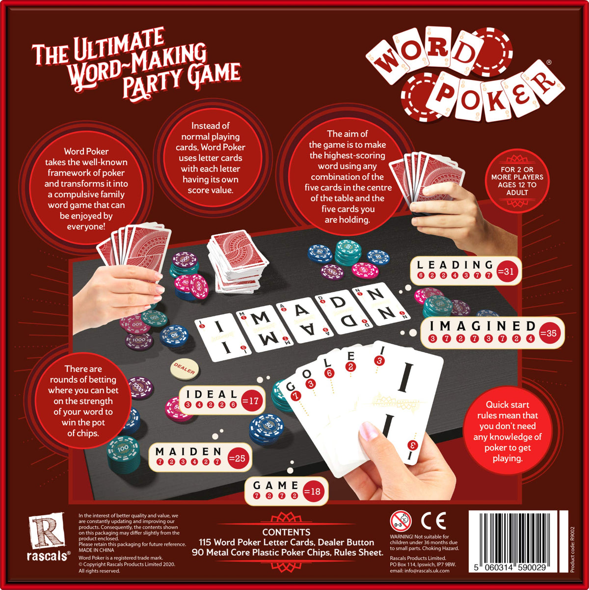 Word Poker Board Game by Rascals 4