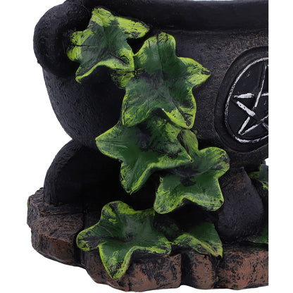 Set of Two Ivy Cauldron Witches Candle Holders 11cm Holder 6