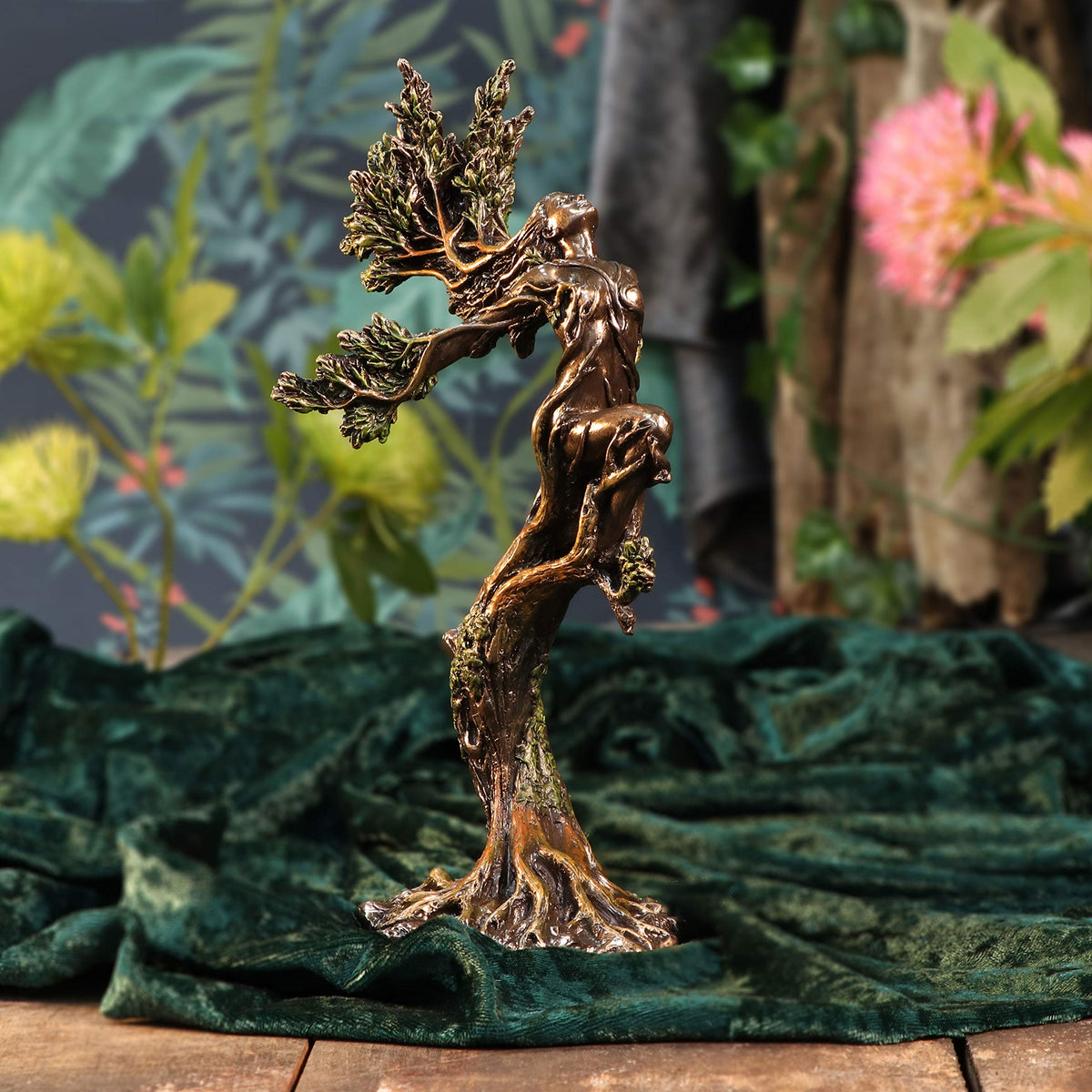 Bronze Mythological The Forest Nymph Elemental Figurine 25cm 7