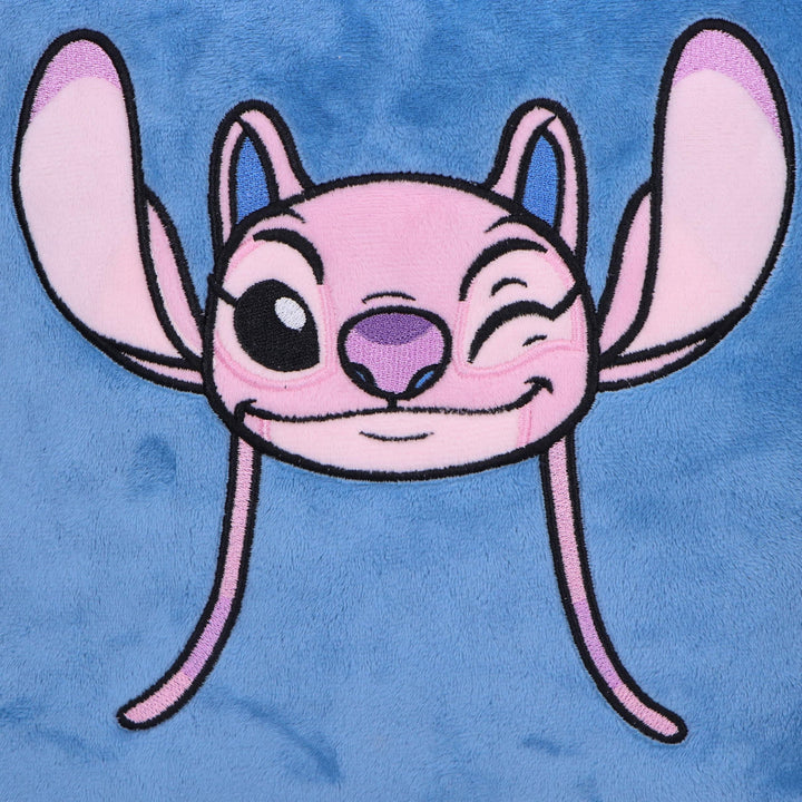 Disney Stitch and Angel Cube Cushion in Blue 25cm