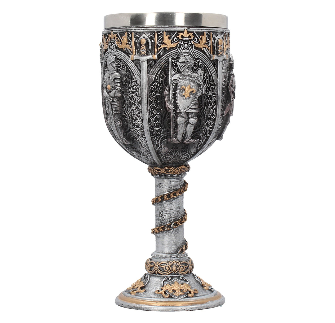 Medieval Knight Chain Wine Goblet 17.5cm