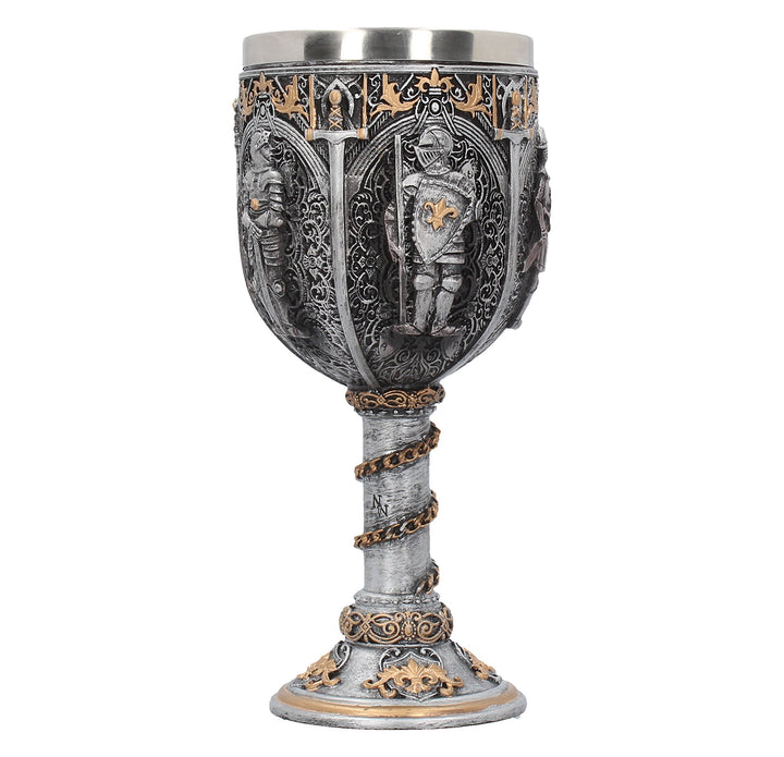 Medieval Knight Chain Wine Goblet 17.5cm