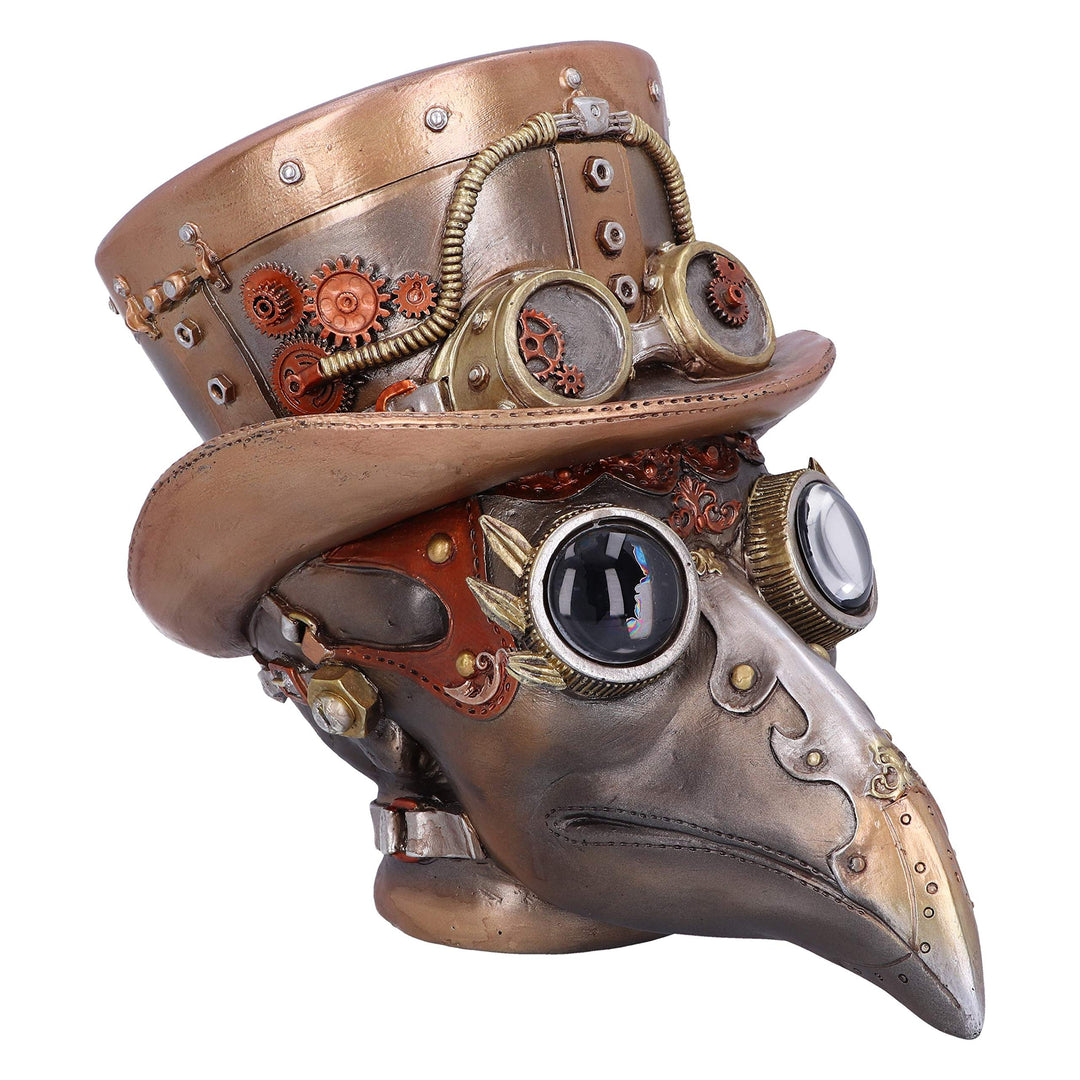 Steampunk Beaky Automaton Apothecary Plague Doctor Bust Figurine 20.5cm