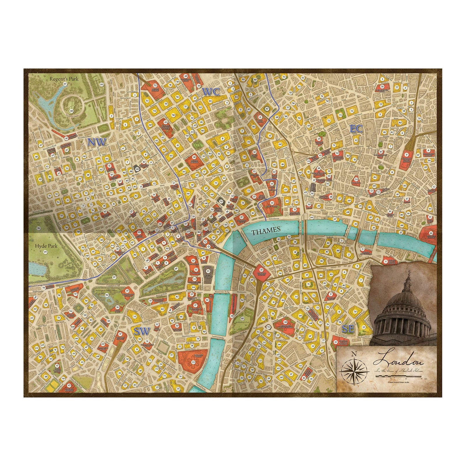 Carlton House and Queens Park Sherlock Holmes Consulting Detective Board Game by Space Cowboys 2