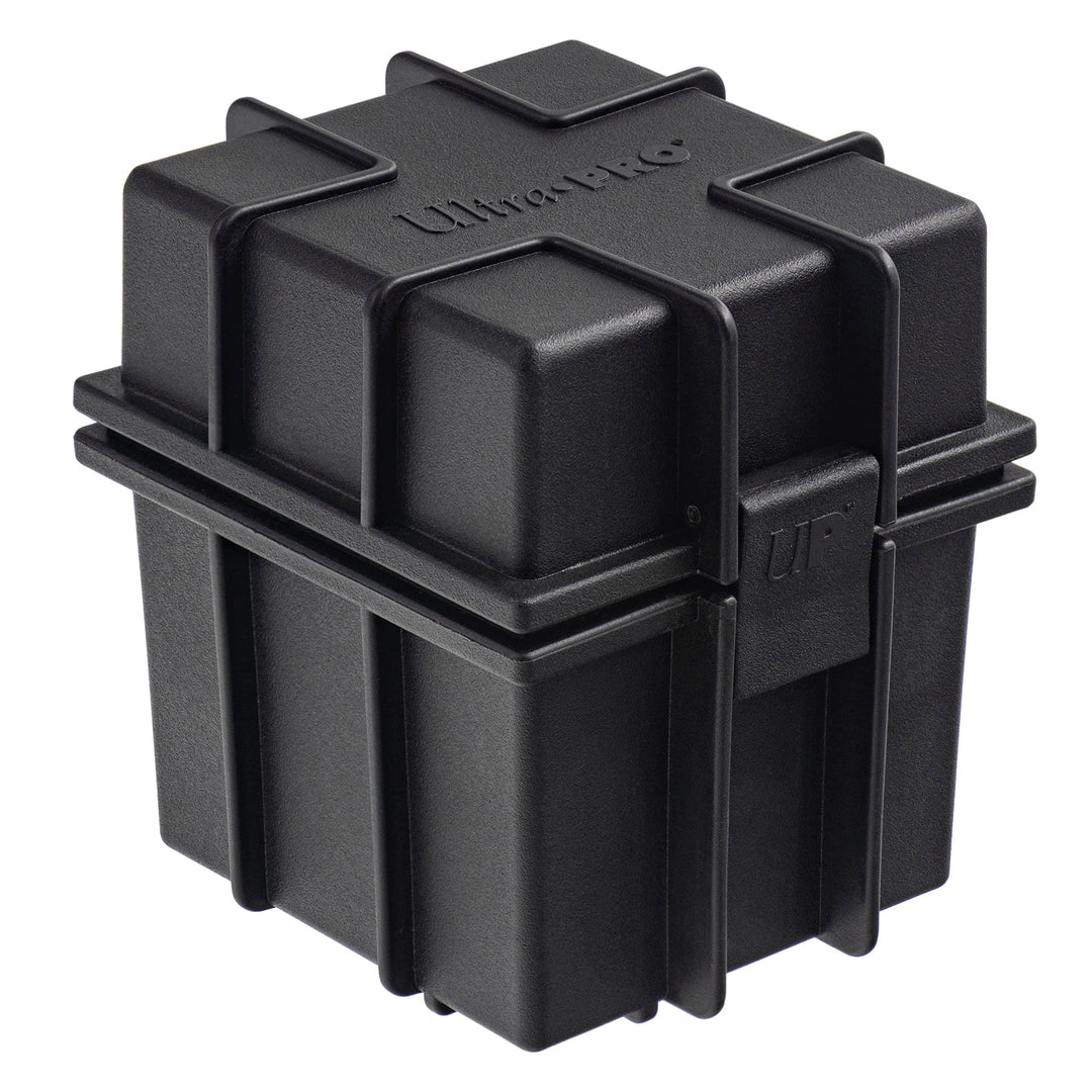 Ultra PRO - Black Stackable Deck Box - Protect & Store up to 100 Standard Size Sports Cards, Gaming Cards, Trading Cards, Or Any Other Collectible Standard Size Cards, Protect Against The Elements