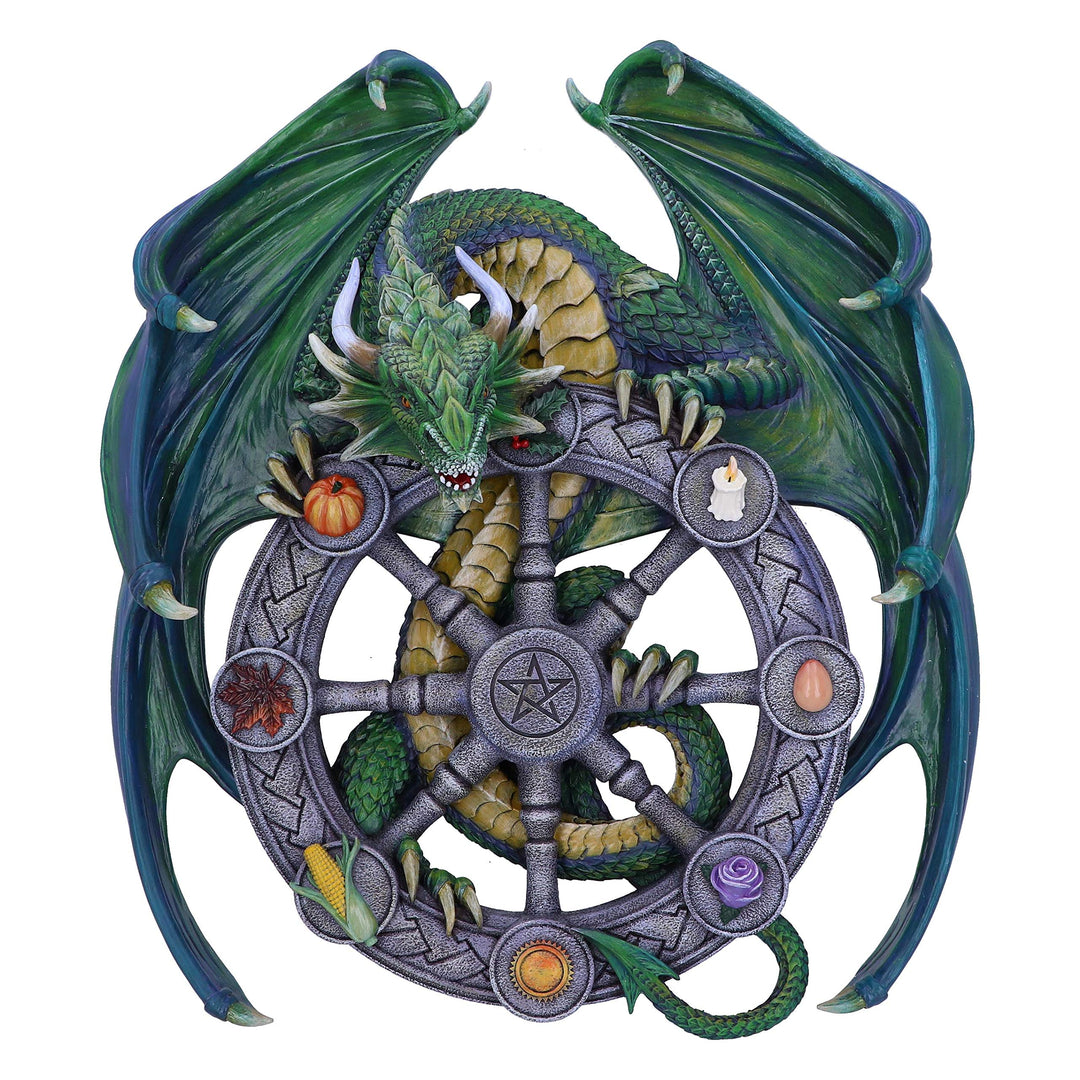Anne Stokes Year of the Magical Dragon Pagan Wheel Wall Plaque 30cm