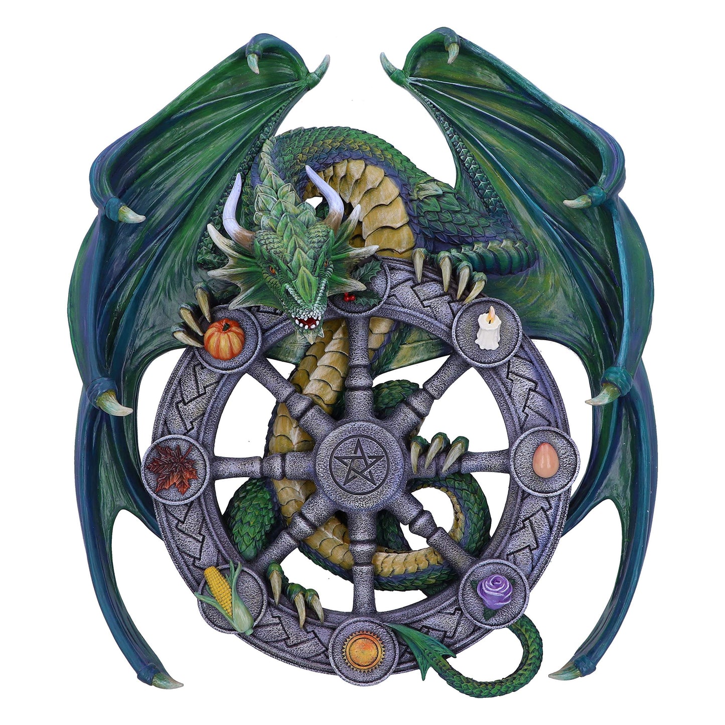 Anne Stokes Year of the Magical Dragon Pagan Wheel Wall Plaque 30cm 2