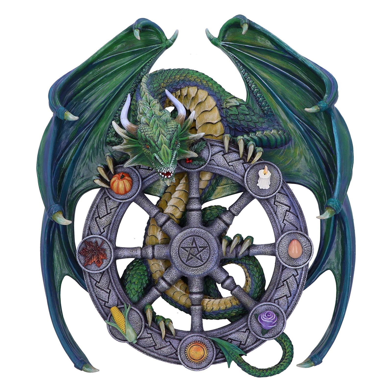 Anne Stokes Year of the Magical Dragon Pagan Wheel Wall Plaque 30cm 2