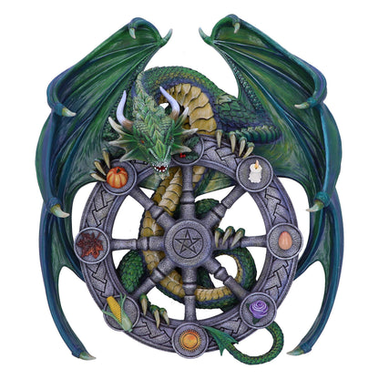 Anne Stokes Year of the Magical Dragon Pagan Wheel Wall Plaque 30cm 2