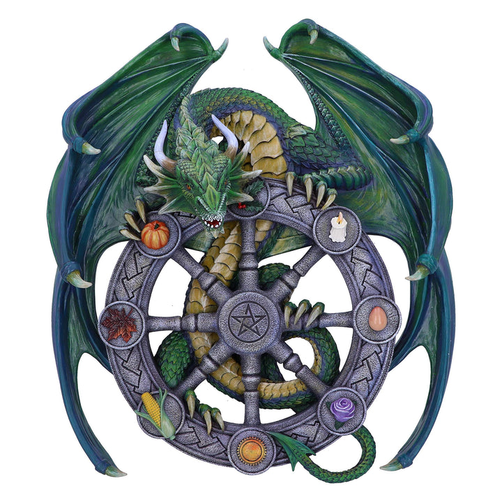 Anne Stokes Year of the Magical Dragon Pagan Wheel Wall Plaque 30cm