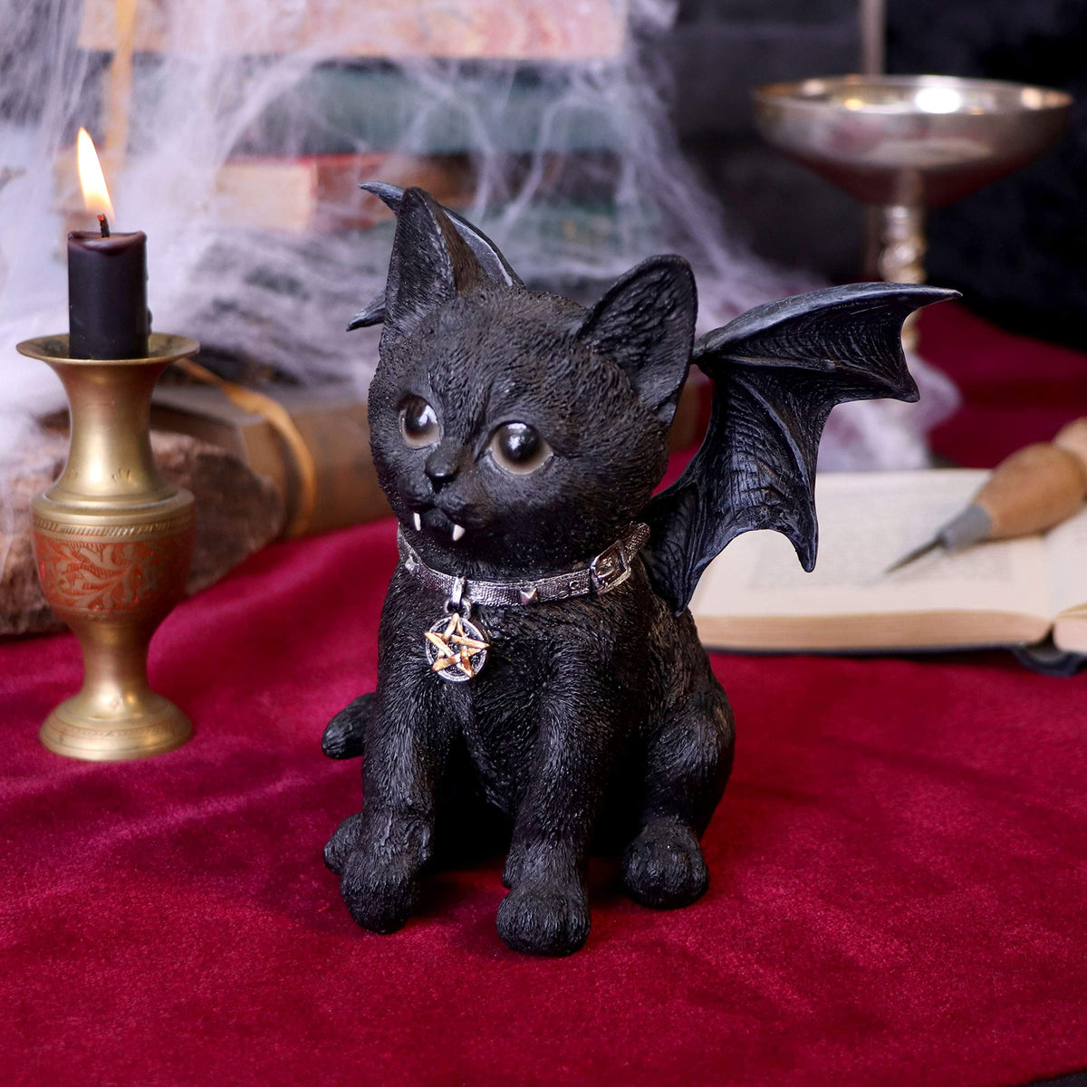 Vampuss 16cm Black Bat Cat Figurine 8