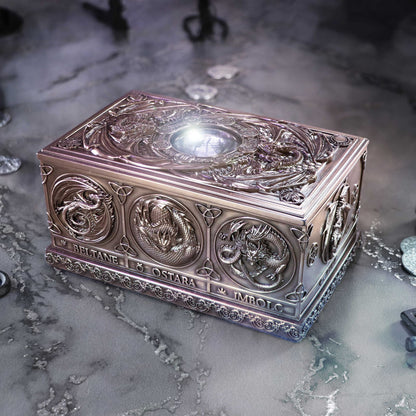 Anne Stokes Dragons of the Sabbats Tarot Box Bronze 14.5cm 9