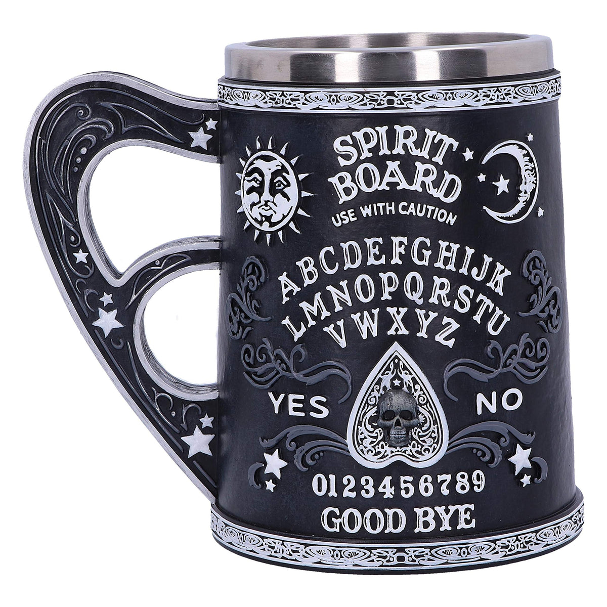 Black and White Spirit Board Tankard Mug 4