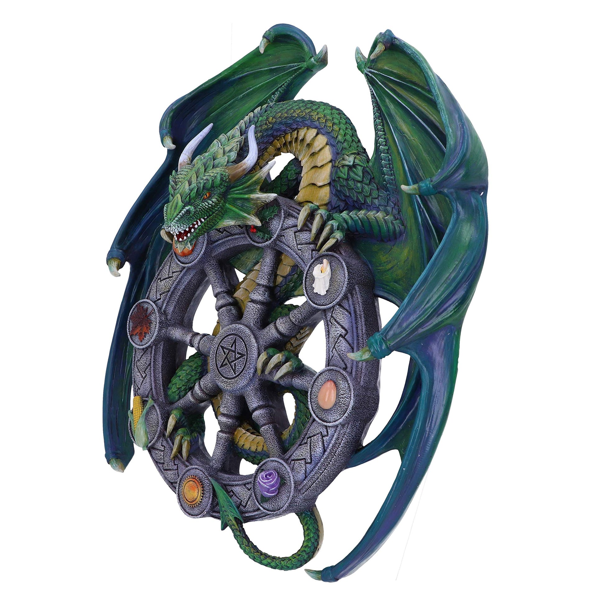 Anne Stokes Year of the Magical Dragon Pagan Wheel Wall Plaque 30cm 3
