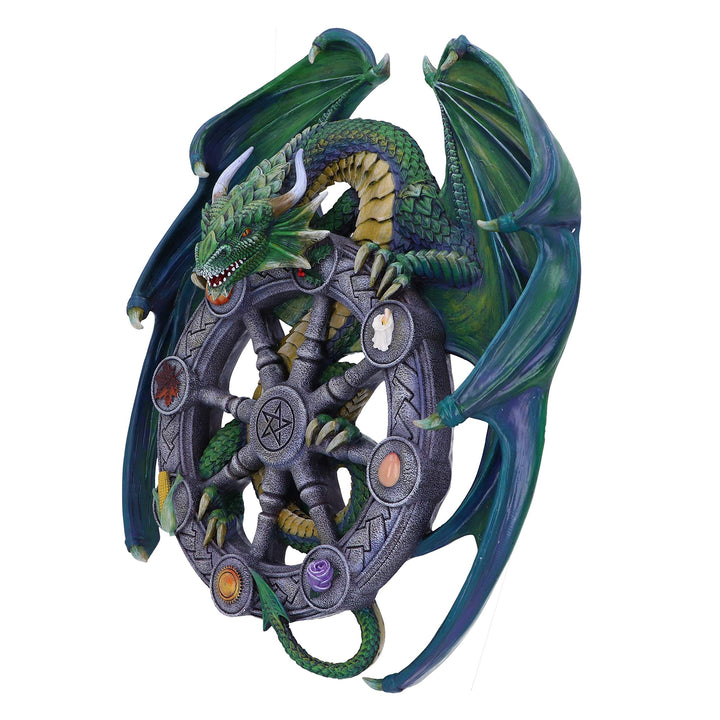 Anne Stokes Year of the Magical Dragon Pagan Wheel Wall Plaque 30cm