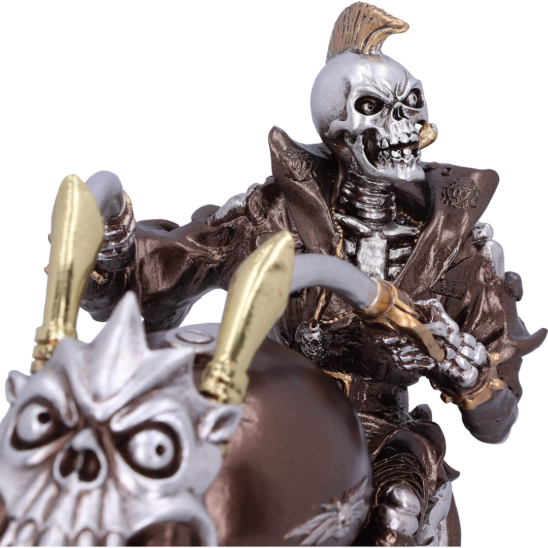 Wheels of Steel 29cm Steampunk Motorcycle Skeleton Figurine