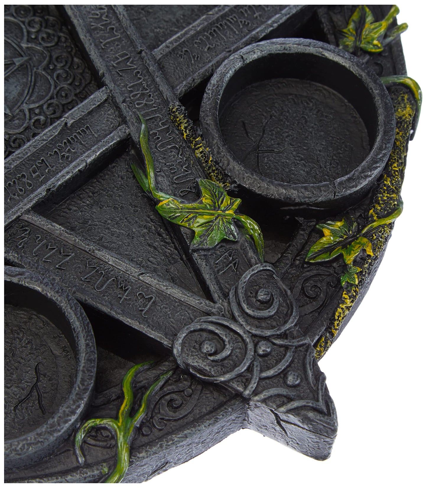 Wiccan Pentagram Tea Light Holder Gothic Witch Candle 25.5cm 5