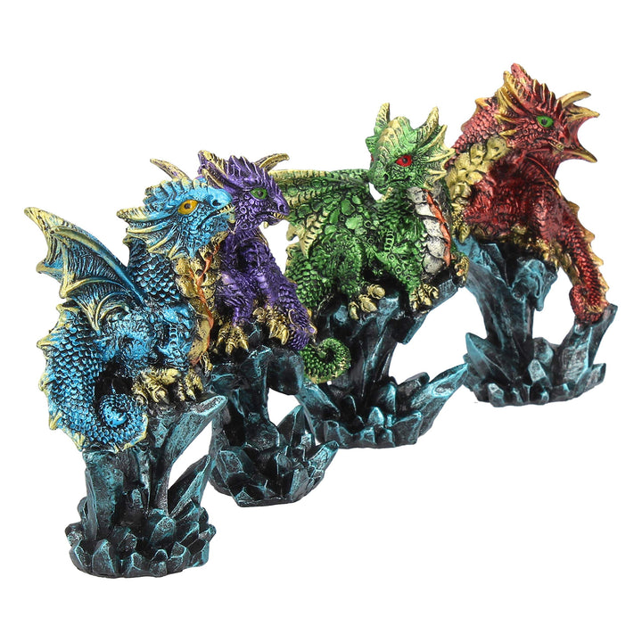 Dragonling Brood Set of 4 Dragon Figurines