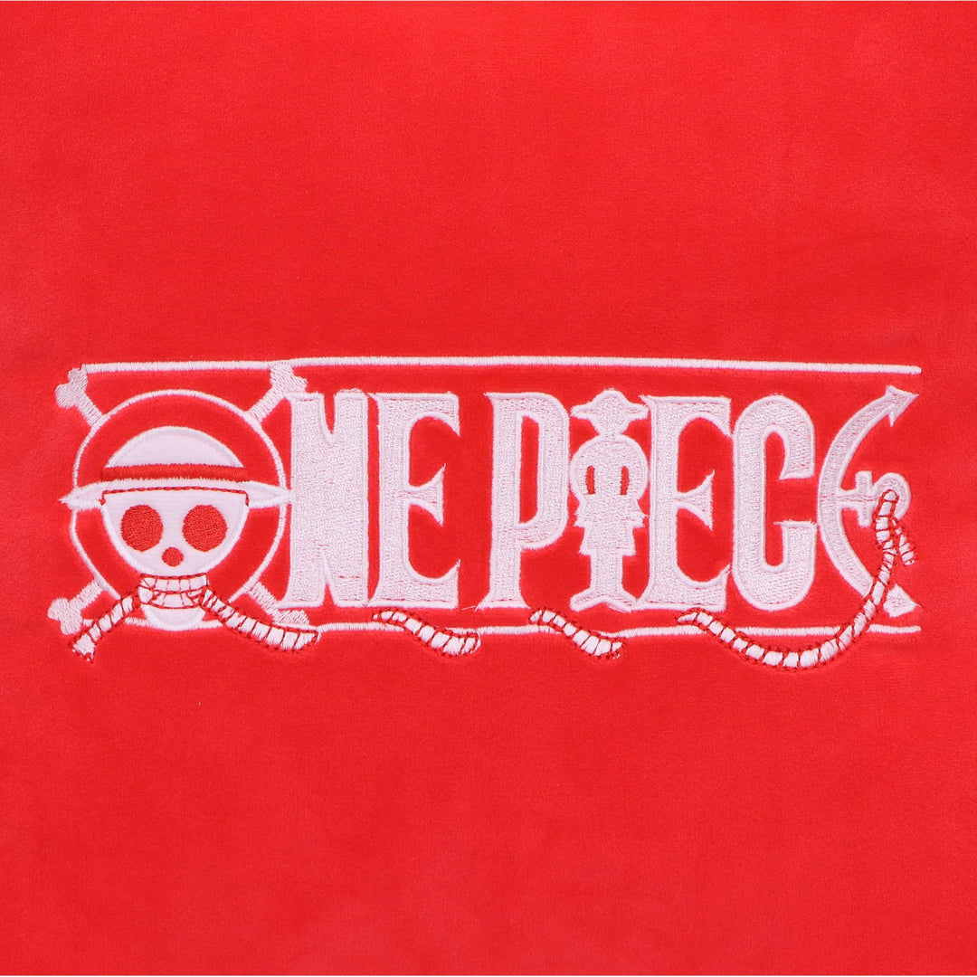 One Piece Skull and Cross Bone Cushion in Red 40cm