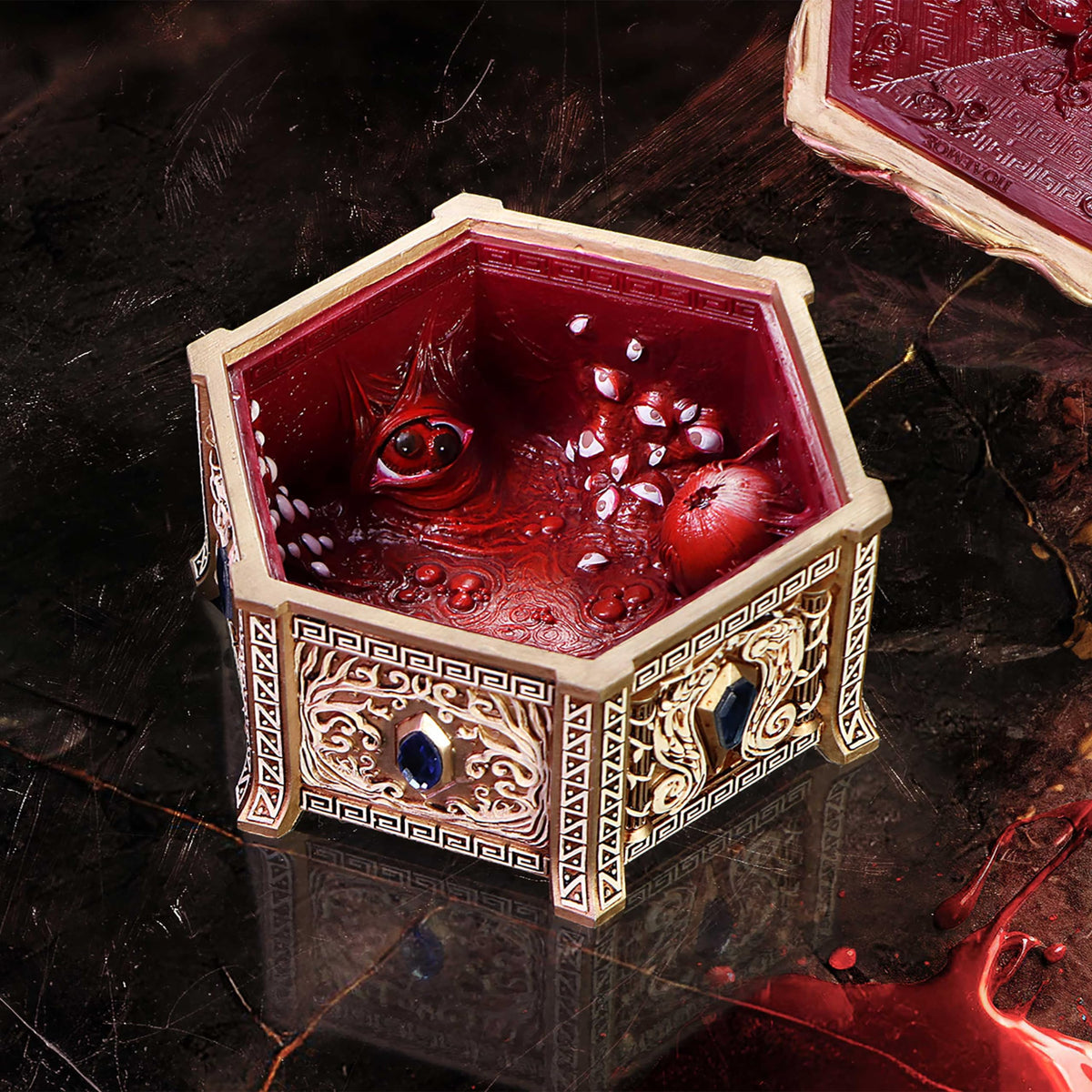 Gold Detailed Pandoras Trinket Box Pandoras 16.5cm 6