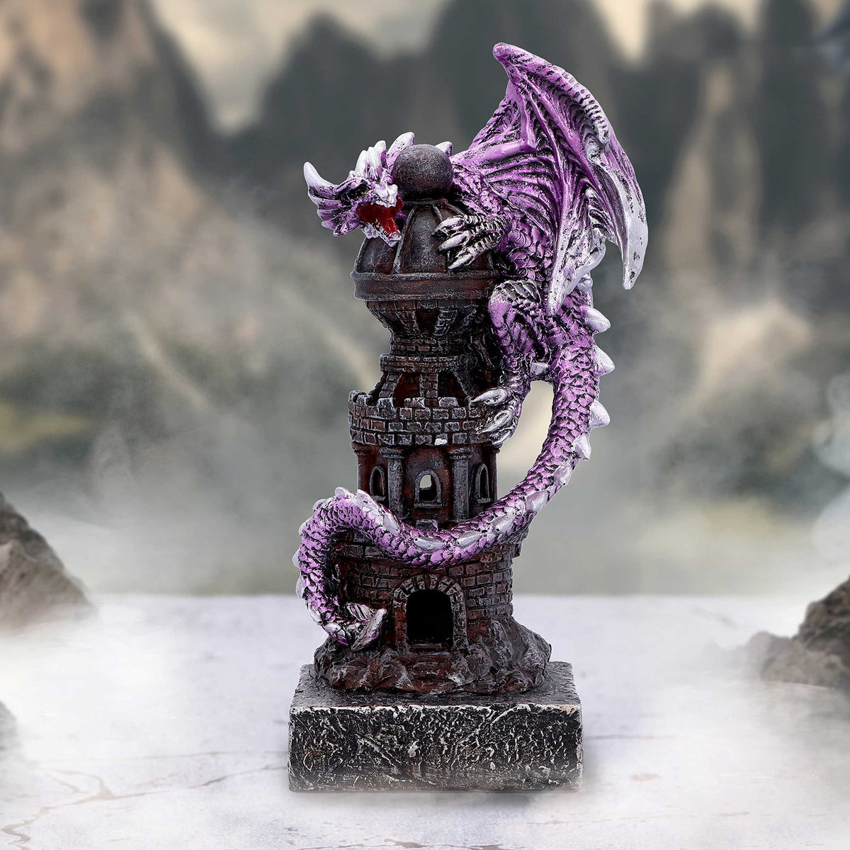Guardian of the Tower Purple Dragon Figurine 17.7cm 8
