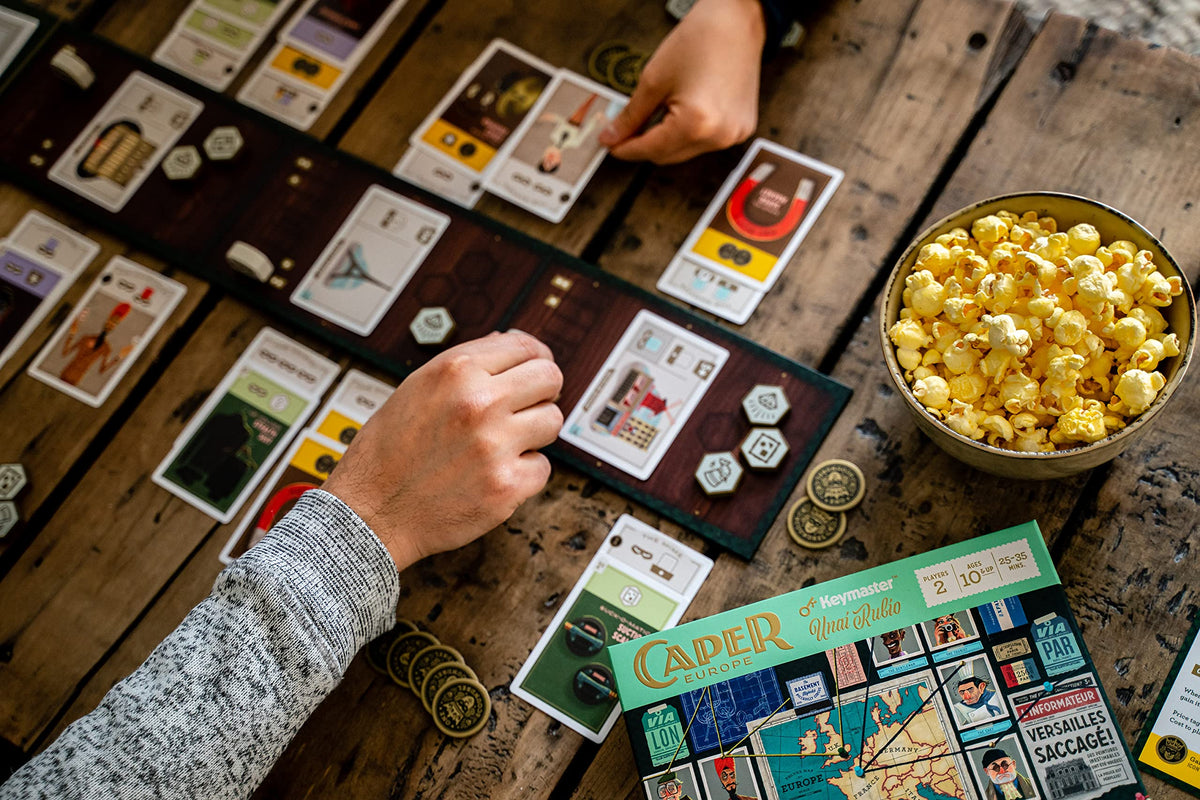 Keymaster Games Caper Europe | Strategic Two-Player Board Game | A Head-to-Head Card Drafting Game of Planning The Perfect Heist in Four Unique International Cities | Ages 10+ 7