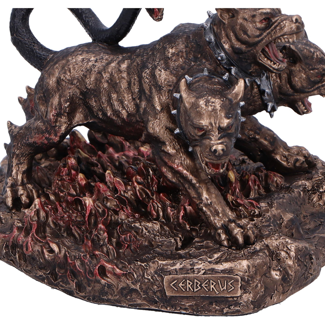 Cerberus the Three Headed Hound of Hades Bronze Figurine 11cm