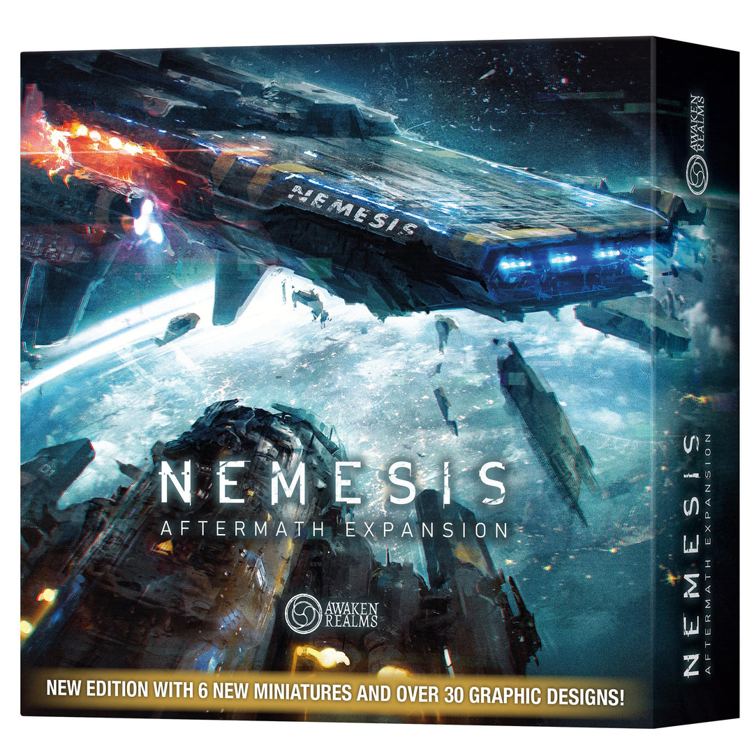 Nemesis Aftermath Board Game - Epilogue Mode Play, 5 New Characters, Added Traits & Shuttle Board, Cooperative Strategy Game for Adults, Ages 14+, 1-5 Players, 45-60 Min Playtime, Made by Rebel Studio