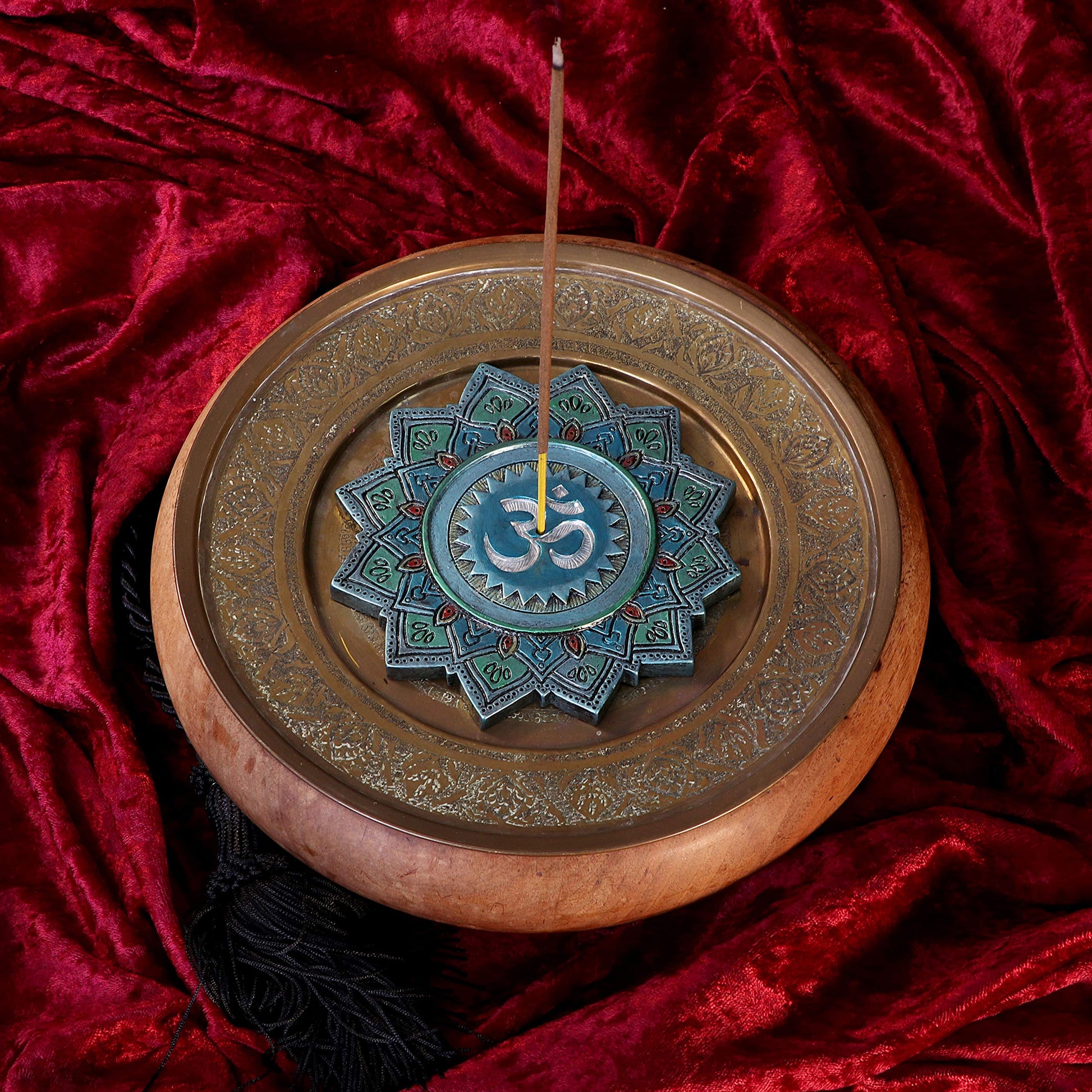Set of 4 Om Sacred Sound Hindu Symbol ShabdaBrahman Incense Stick Burner 13.5cm 5