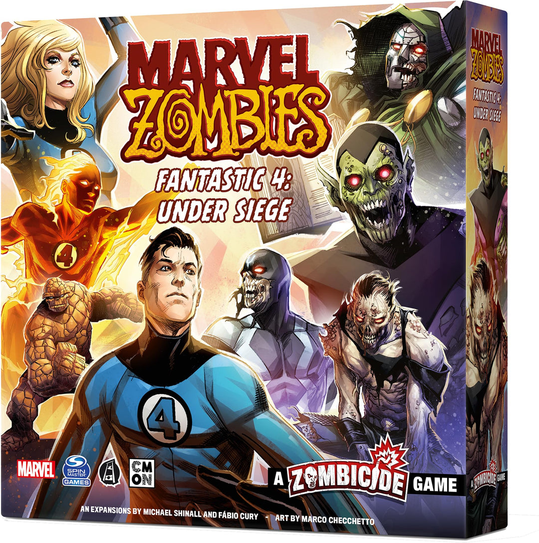 Marvel Zombies: A Zombicide Game - Fantastic 4: Under Siege - Defend or Corrupt Marvel's First Family in the Apocalypse! Cooperative Strategy Game, Ages 14+, 1-6 Players, 90 Min Playtime, Made by CMON