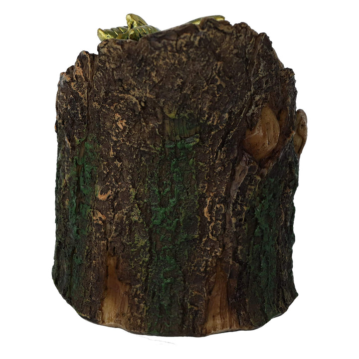 Arboreal Hatchling Green Dragon in Tree Trunk Light Up Figurine 10.8cm