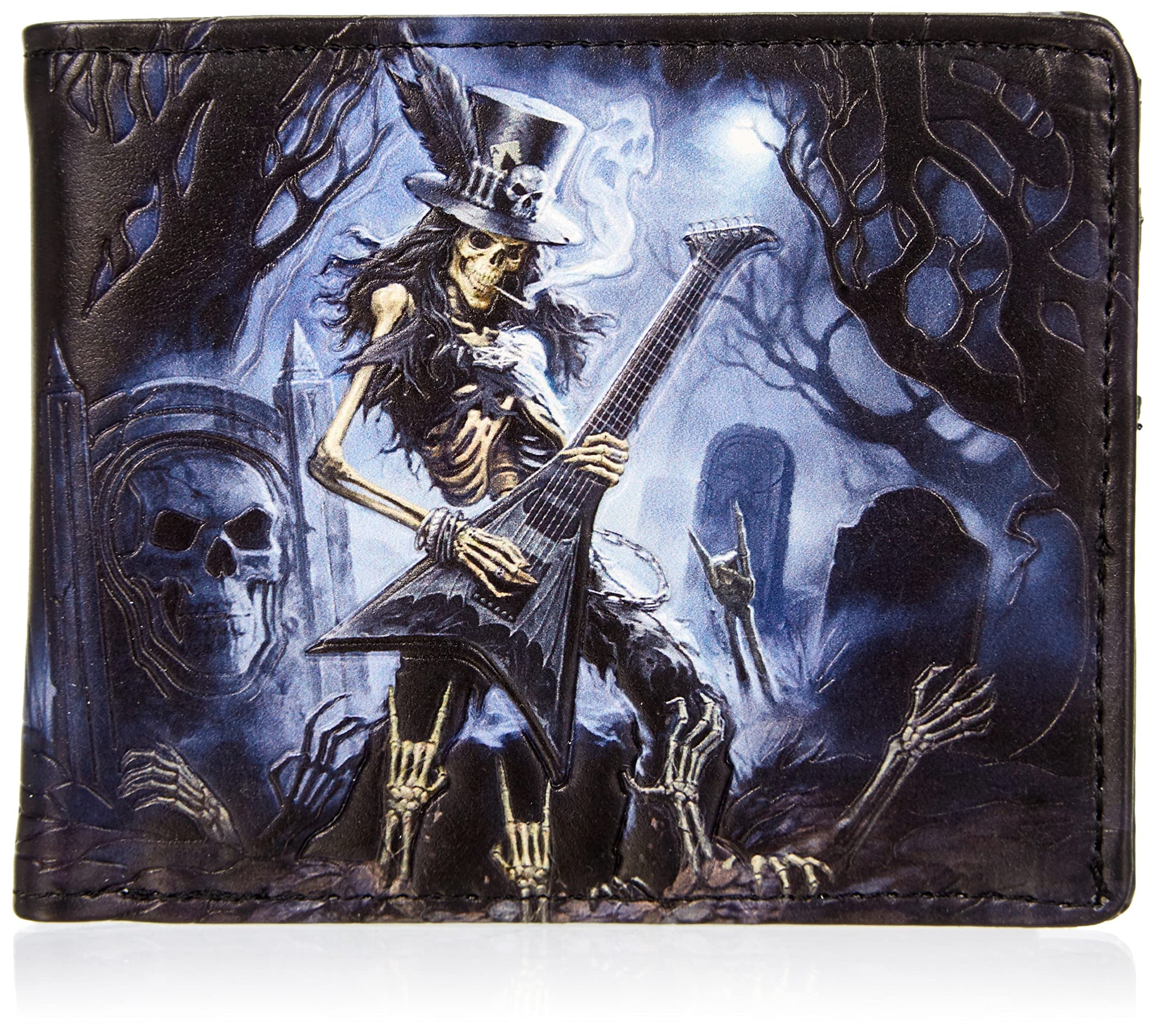 Play Dead Smoking Guitar Wallet Black 11cm Nemesis Now James Ryman 2