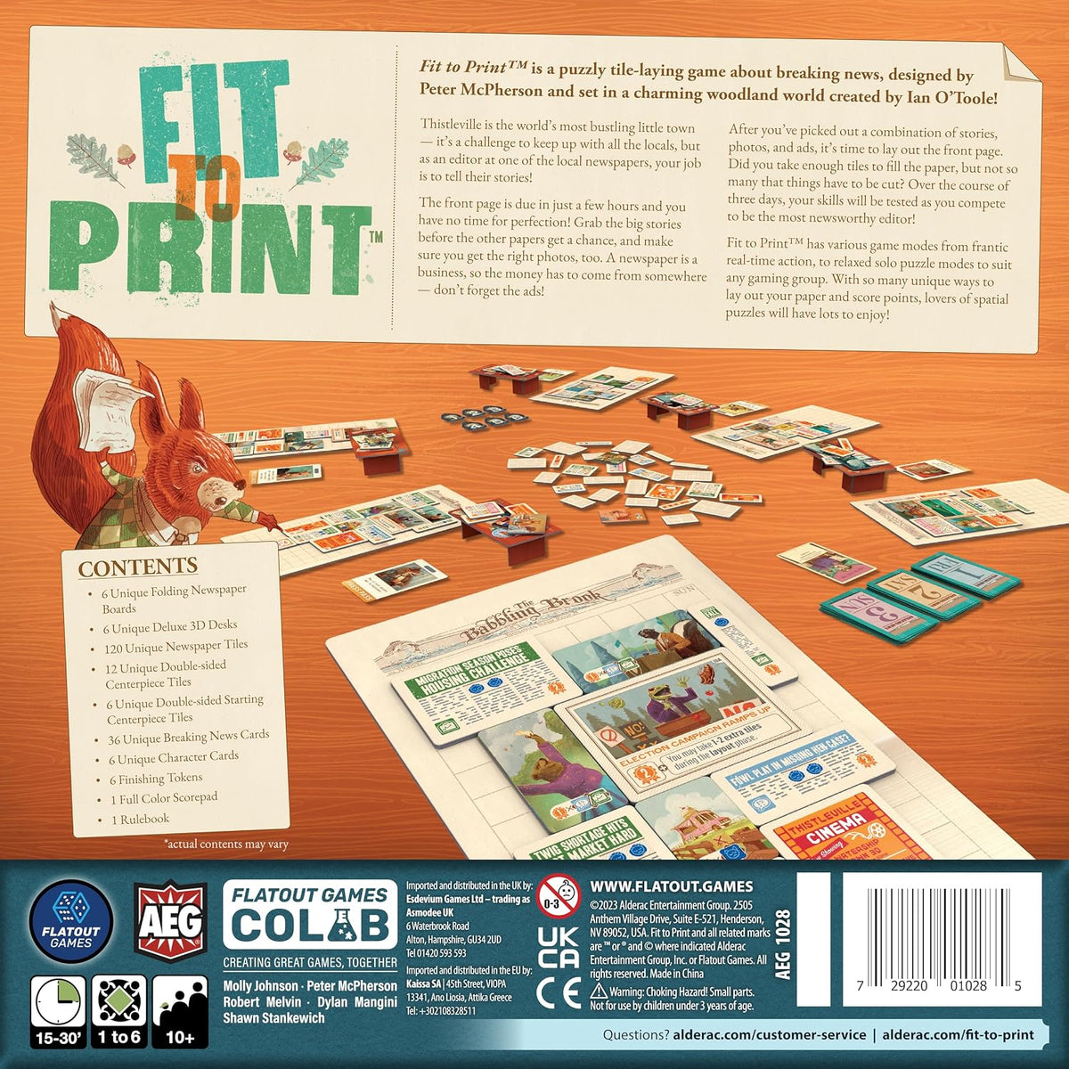 Fit to Print Board Game
