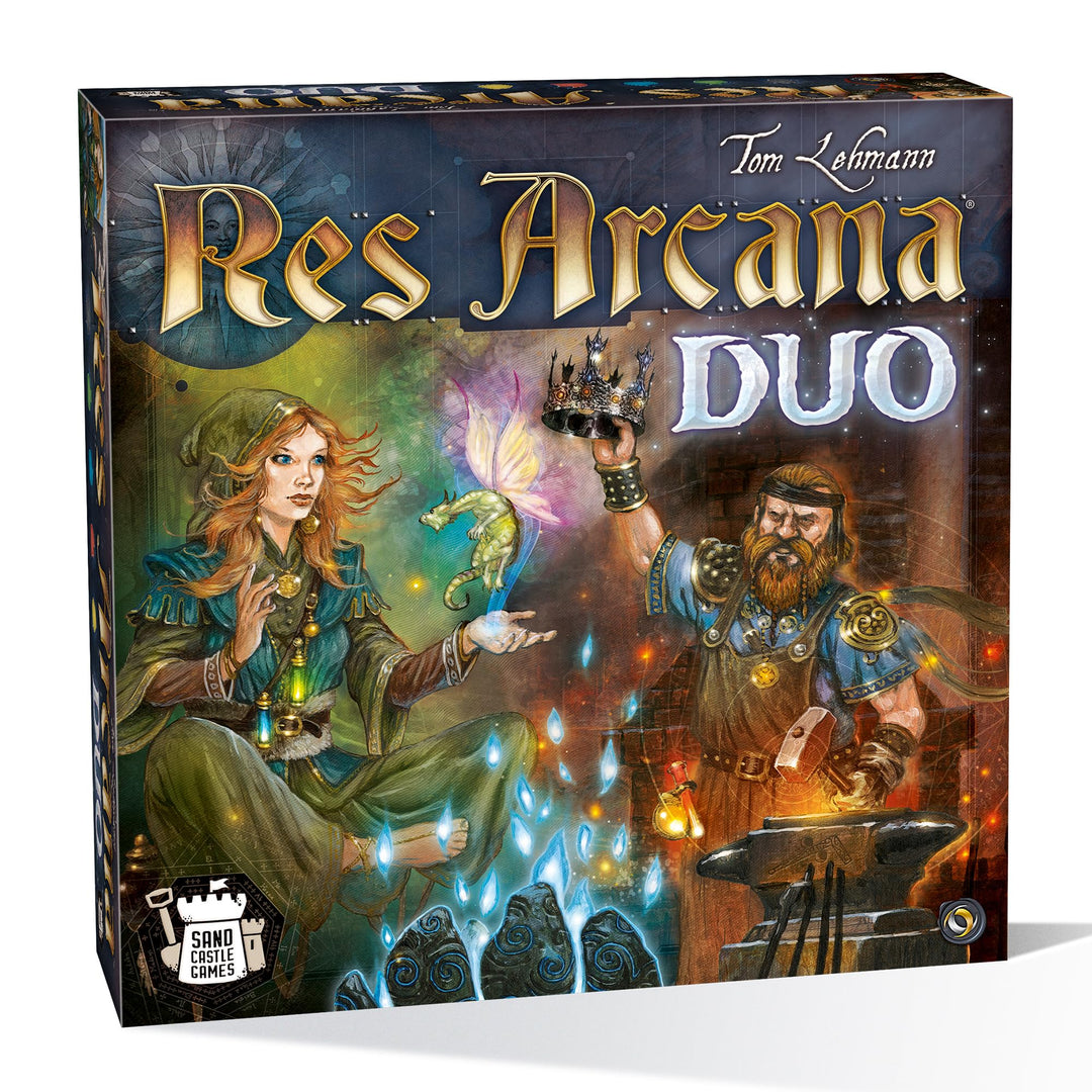 Res Arcana Duo Board Game - Strategic Two-Player Duel! Expandable Game System, Fantasy Adventure Game for Kids & Adults, Ages 14+, 2 Players, 20 Min Playtime, Made by Sand Castle Games