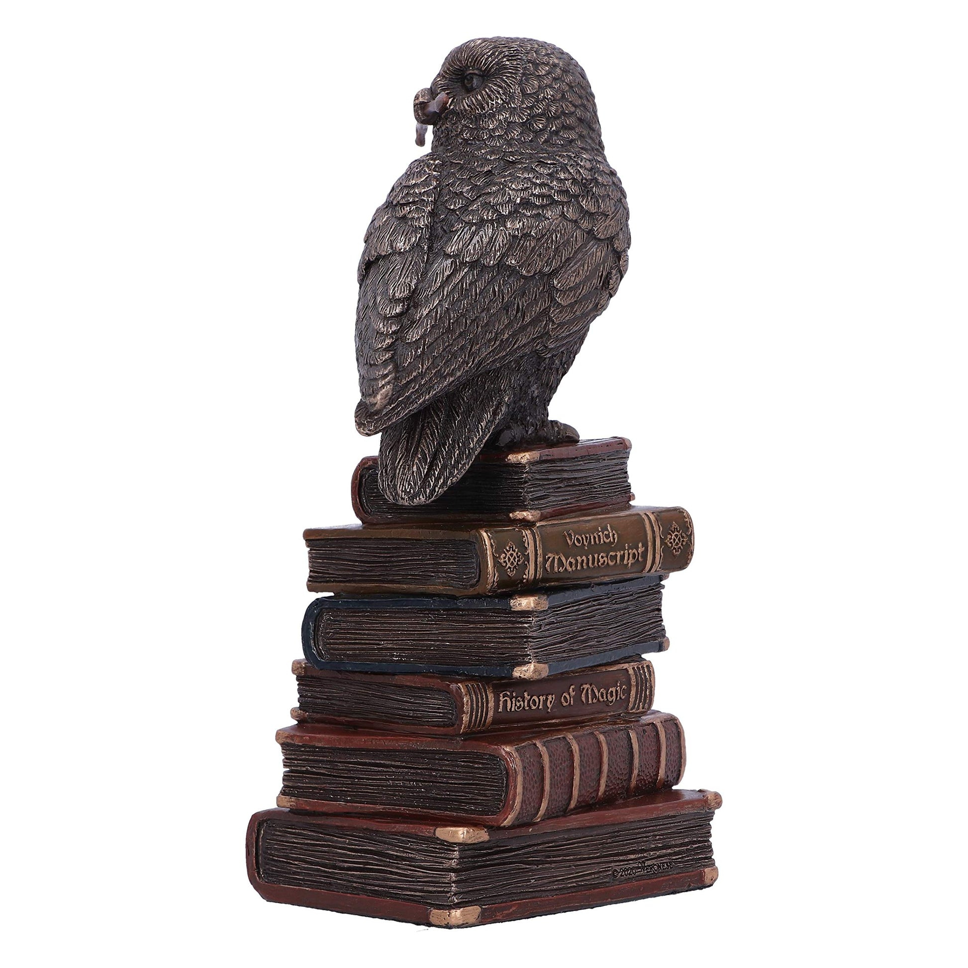 Bronze Spellcraft Witches Familiar Owl on Book Figurine 14cm 2