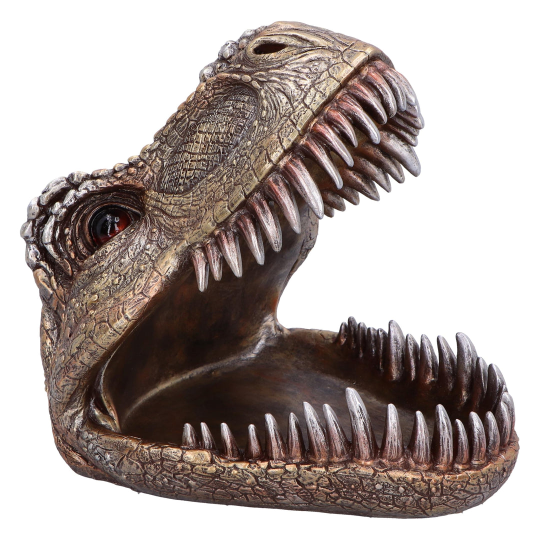 Metallic Tyrannosaurus Rex Head Trinket Dish 24cm