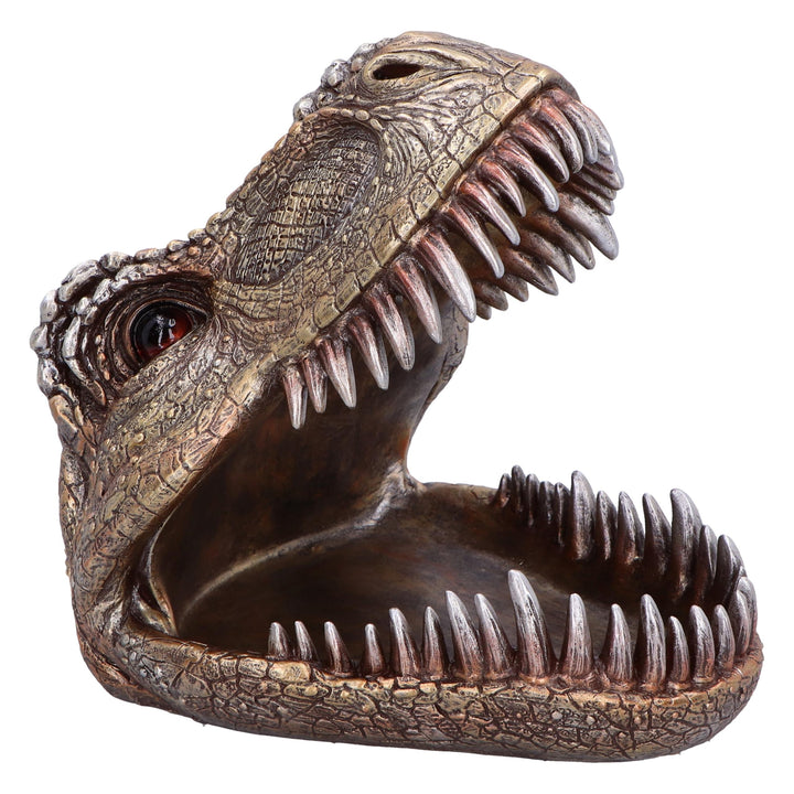 Metallic Tyrannosaurus Rex Head Trinket Dish 24cm
